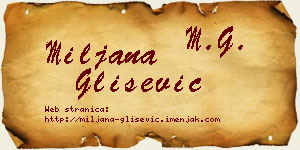 Miljana Glišević vizit kartica